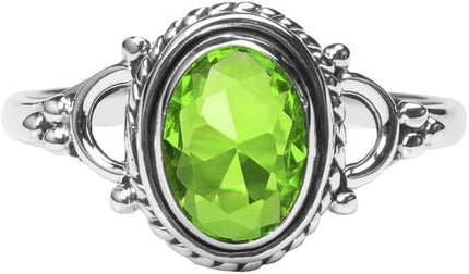 Natural Gemstone Stone Rings- 925 Sterling Silver Ring For Womens and Girls Christmas Gift