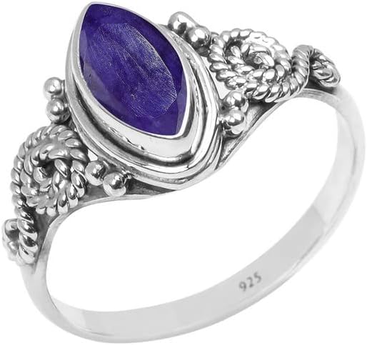 Gemstone Ring, 925 Sterling Silver Statement Ring For Women Girls — Home & Lifestyle