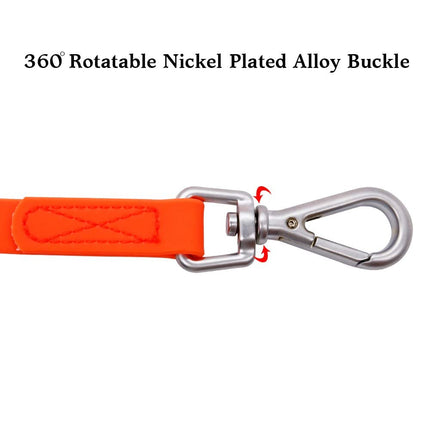 Waterproof Dog Training Leash 50FT 30FT 15FT 10FT 5FT Heavy Duty Recall Long Lead for Large Medium Small Dogs (30FT, Orange)