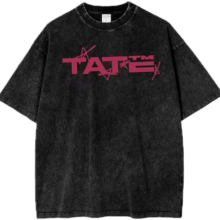 Handmade Tate.McRe.e Mis.Posse.ssive Music Tour T-Shirt with Concert Dates & Graphic Print, Short Sleeve Casual Fan Shirt Multicolor Unisex