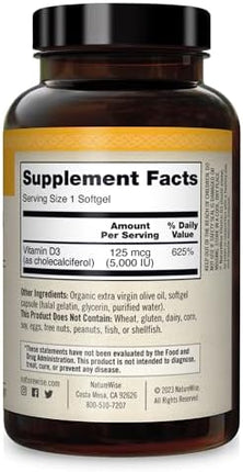 NatureWise Vitamin D3 5000iu (125 mcg) — - image 3