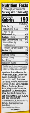 Nature Valley Protein Granola Bars, Blueberry Nut, Chewy Snack Bars, 5 Bars, 7.1 OZ