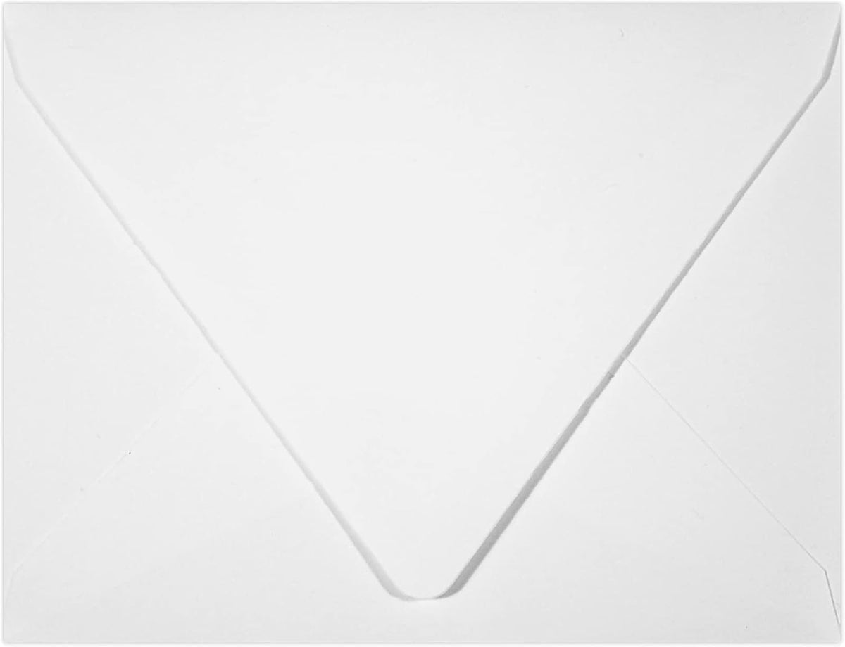 A2 Contour Flap Invitation Envelopes | 4 3/8" x 5 3/4" | White | 80lb Text | 100% Recycled | 50 Qty