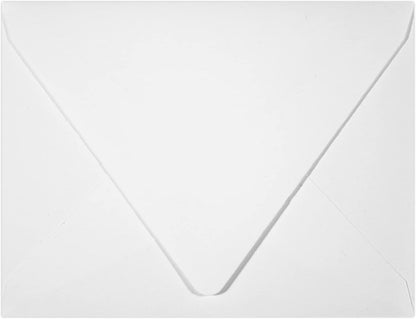 A2 Contour Flap Invitation Envelopes | 4 3/8" x 5 3/4" | White | 80lb Text | 100% Recycled | 50 Qty