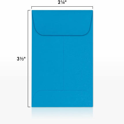 LUXPaper #1 Coin Envelopes | 2 1/4" x 3 1/2" | Pool Blue | 80lb. Text | 50 Qty