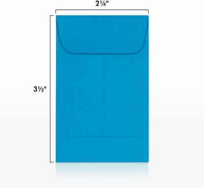 #1 Coin Envelopes, 50 Count, 2 1/4 x 3 1/2 Inches, 80 lb Paper, Pool Blue - photo 3