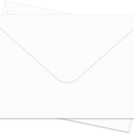 A7 Envelopes 100 Pack Envelopes 5x7 V-shaped Flap, Suitable for 5x7 Photos, Cards, Weddings, Invitations, Announcements, Baby Gifts 5.25 "x 7.25" (100, White)