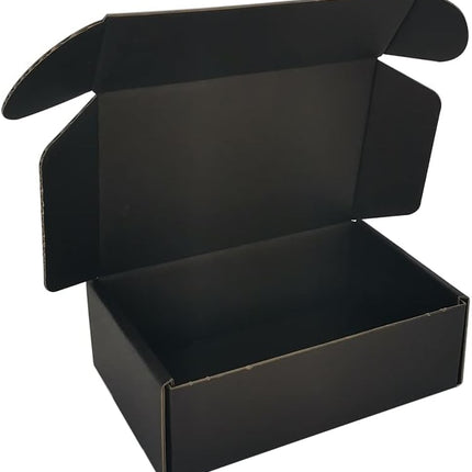 50 Pack 6x4x2'' Small Shipping Boxes, Corrugated Cardboard Mailers for Business, Black (CM642B)