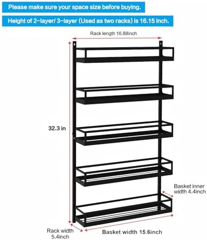 X-cosrack Spice Rack - Installed on Kitchen Wall