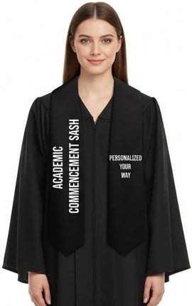 Graduation Stole Personalized Academic Commencement Sash for Men & Women