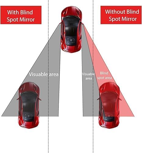 Blind Spot Car Mirror，Asymmetric Fan Shaped HD Glass Frameless Convex Rear View Mirror with wide angle - photo 2