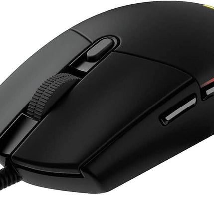 Logitech G203 Wired Gaming Mouse, 8,000 DPI, Rainbow Optical Effect LIGHTSYNC RGB, 6 Programmable Buttons, On-Board Memory, Screen Mapping, PC/Mac Computer and Laptop Compatible - Black