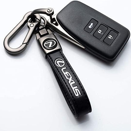 Genuine Leather Key Chain for Lexus RX ES GS LS NX RS GX LX RC LC RX350 is250 GX460 Keychain KeyRing for Men and Woean Accessories Black