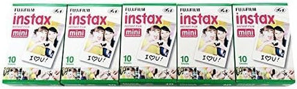 Mini Instant Film, 50 Shots - 5 Packs of 10 Sheets