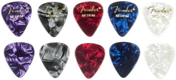 Classic Celluloid Guitar Picks 351 Shape, Guitar Accessories, Confetti, Medium, 12-Pack - photo 2