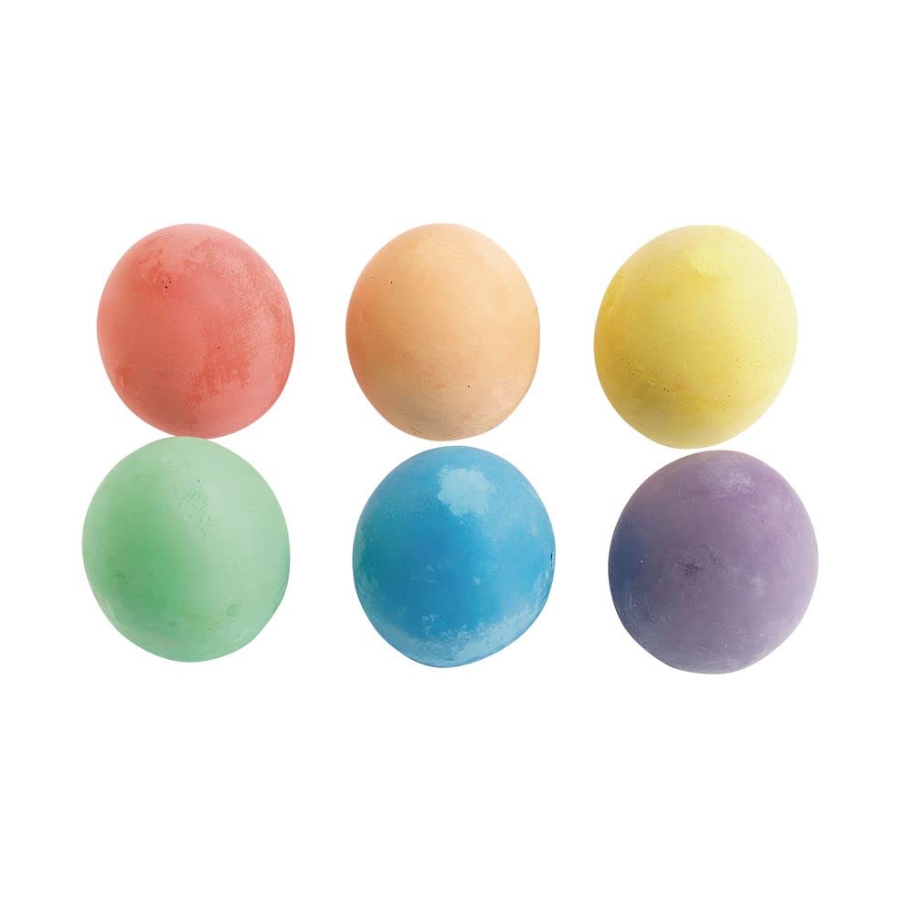 Chunky Chalk Eggs, Set of 18, for Kids and Toddlers, Easy Grip, Non-Toxic, Assorted Colors, 2 1/8 X 1 - photo 5