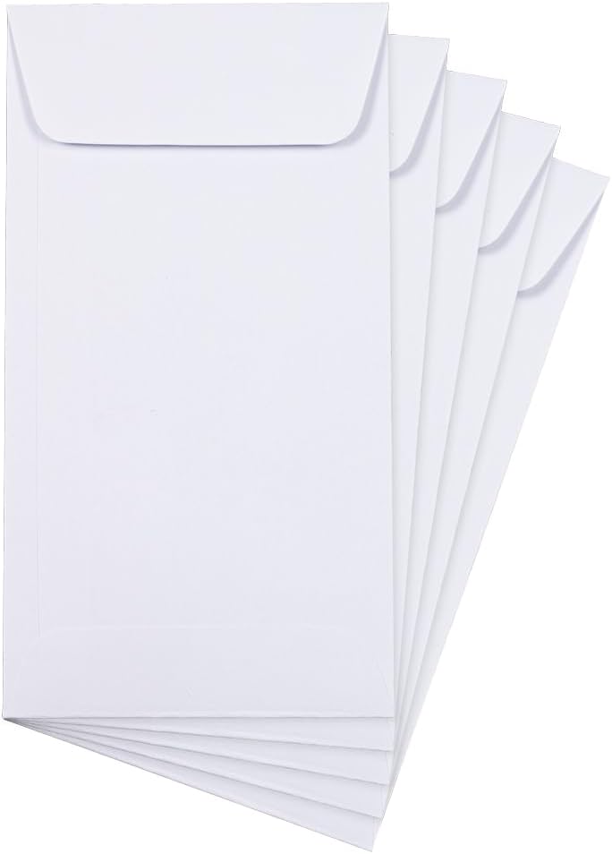 #7 Coin Business Envelopes - 3 1/2 x 6 1/2 - White - 50/Pack - photo 4