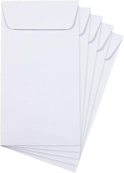 #7 Coin Business Envelopes - 3 1/2 x 6 1/2 - White - 50/Pack - photo 4