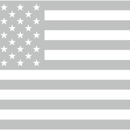 American US Flag [Pick Color/Size] Vinyl Decal Sticker for Laptop/Car/Truck/Window/Bumper (5in x 2.8in, Gloss White)