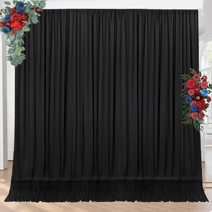 Amazon.com : 10ft x 10ft Wrinkle Free Black Backdrop Curtains for Parties, 2 Panels 5ftx10ft Polyester Photo Backdrop Drapes for Wedding Birthday Graduation Photography Background : Electronics