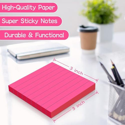 (18 Pads) Lined Sticky Notes 3 - packaging