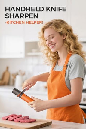 Rechargeable electric knife sharpener compact portable design