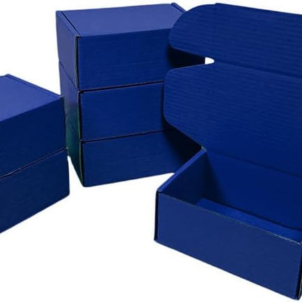50 Pcs 4.3 x 3.1 x 2 inches Corrugated Cardboard Gift Boxes Recyclable Shipping Boxes for Packing Jewelry Ornament Gift Craft Packaging Supplier (Industrial Blue)