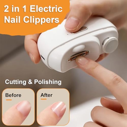 Electric Nail Clipper, Electric Nail Clippers for Seniors with LED Light