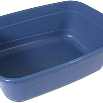 Petmate Cat Litter Box - High Capacity, Open for Large Cats Blue, Made in USA