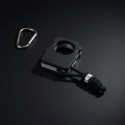 EDC Knuckle Tactical Keychain | Black with Metalic Silk Accent 3D Printed with Paracord Lanyard and Matching Bead