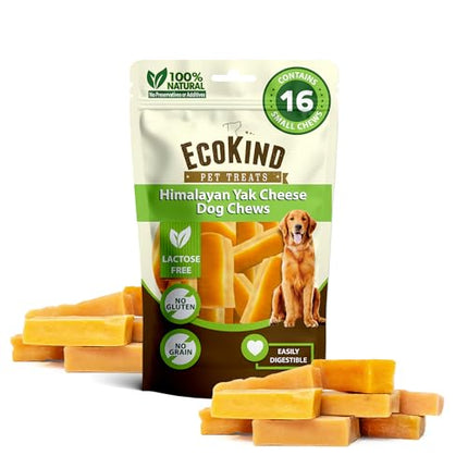 Amazon.com : EcoKind Premium Gold Yak Cheese Himalayan Dog Chews, Healthy Dog Treats for Small Dogs, High Protein, All Natural, Long-Lasting Chew, Small - 16 Chews : Pet Supplies