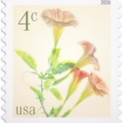 Angel's Trumpets 2026 4-Cent (Sheet of 20) Nature Flowers Definitive Denominated Mail-Use Additional Postage Stamps