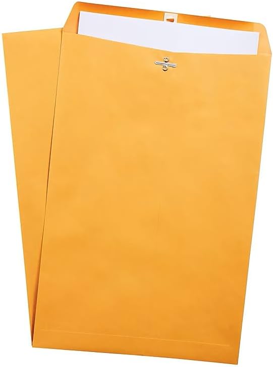 12 x 15.5 Clasp & Moistenable Glue Kraft Catalog Envelopes, Brown, Heavy‑Duty Mailing Envelopes for - photo 3
