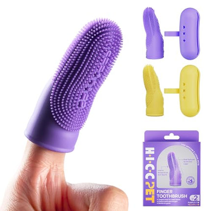 Amazon.com : HICC PET Dog Toothbrush, Anti-Slip Dog Tooth Brushing Kit, Dog Finger Toothbrush for Plaque and Tartar Cleaning, Dog Teeth Cleaning for Small &amp; Large Pets, Safer &amp; Softer Liquid Silicone, 2-Pack : Pet Supplies