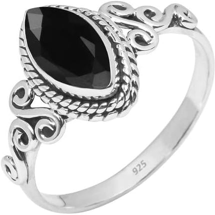 Gemstone Ring 925 Sterling Silver Statement Ring For Women and Girls Handmade Rings Natural Gemstone Ring Promise Ring For Christmas Gift For Her