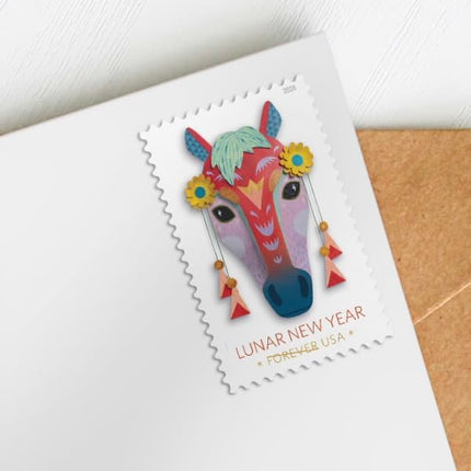 Lunar New Year: Year of The Horse 2026 (Sheet of 20) First-Class Mail Forever Postage Stamps