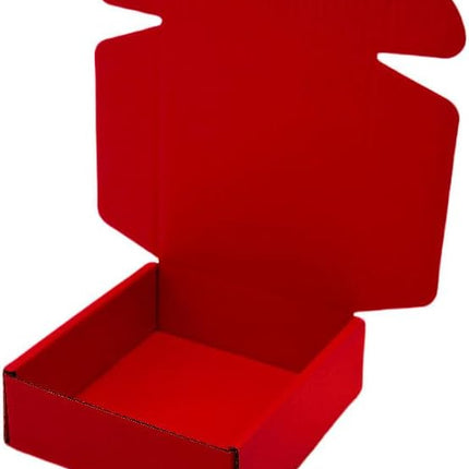 50 Pcs 4.7 x 4.7 x 1.6 Inches Mini Size Corrugated Cardboard Gift Boxes Recyclable Shipping Boxes for Packing Jewelry Ornament Gift Craft Packaging Supplier (Red)