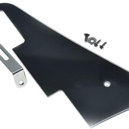 Black 3 Ply LP Guitar Pickguard with Chrome Bracket and Steel Screws for USA Les Paul