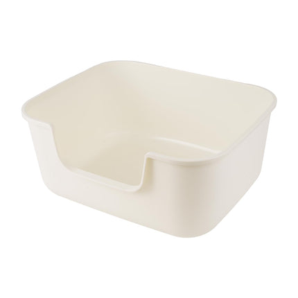 Large Cat Litter Box with High Sides,Cat Boxes for Indoor Cats,Cat Litter Pan for Kitty,Litter Box with Low Entry,Easy to Clean,Anti-Splashing (Grey)