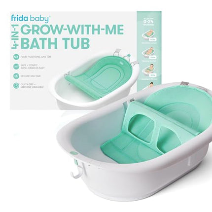 Amazon.com : Frida Baby 4-in-1 Grow-with-Me Baby Bathtub, Baby Tub for Newborns to Toddler with Removable Bath Seat &amp; Backrest for Bath Support in Tub : Baby