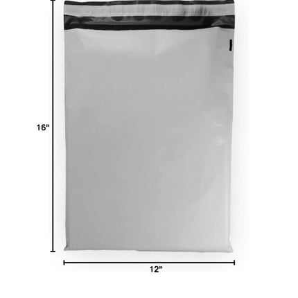 10 12 x 16 White Large Poly Mailer Size #5 Self Sealing Envelopes Plastic Shipping Mailing Bags 12x16 1.7 mil