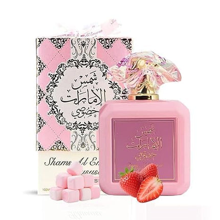 Pink Blush Marshmallow Scent Eau De Parfum for Women, Romantic & Sweet Floral Gourmand Fragrance, Long-Lasting Fragrance in Elegant Pink BottlePerfect Day to Night Scent (3.4fl.oz/100ml)