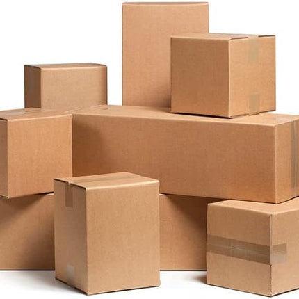 Secure Seal - 8x8x6 Pack of 100 Corrugated Cardboard Packing Shipping Mailing Moving Carton Boxes