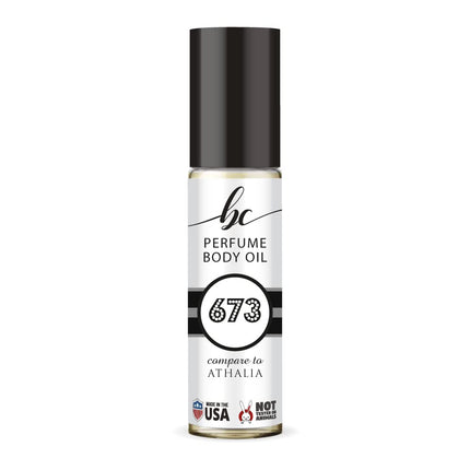 BC Perfume 673 Inspired by Athalia For Women Replica Fragrance Body Oil Dupes Alcohol-Free Sample Travel Size Concentrated Long Lasting Roll-On 0.3 Fl Oz/10ml