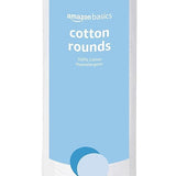 Hypoallergenic Cotton Rounds for Makeup Removal and Skincare, 100 Count, 1 Pack