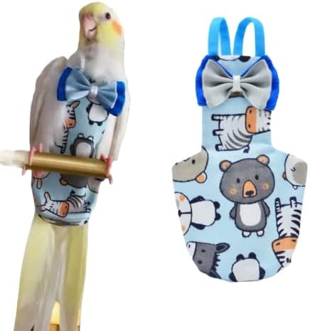 Bird Flight Suits Diapers for Monk Parakeets, Conures, Lovebirds, Cockatiels Flight Suits, Parrot Clothes, Bird