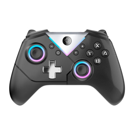 Old Arcade Wireless Game Controller – Anti-Drift Hall Effect Gaming Pad Compatible with N-S, PC, and Steam Deck – Ergonomic Non-Slip Grip with 8-Mode RGB Lighting (Black)