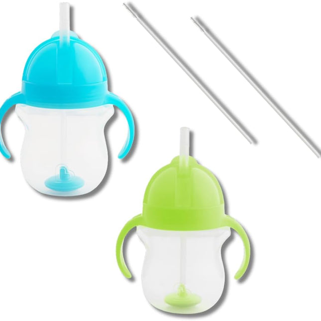 7 oz Weighted Straw Sippy Cups for Toddlers