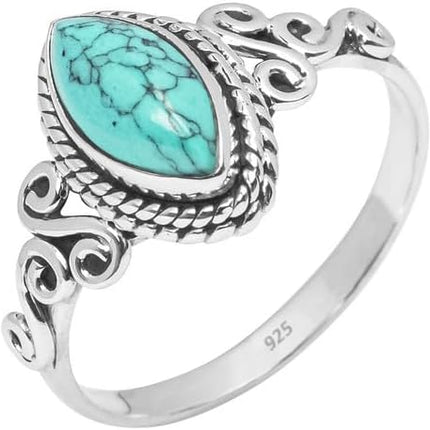 Gemstone Ring 925 Sterling Silver Statement Ring For Women and Girls Handmade Rings Natural Gemstone Ring Promise Ring For Christmas Gift For Her