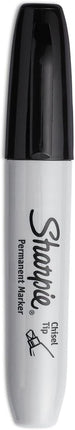 Sharpie Permanent Markers Chisel Tip Black 4 Count